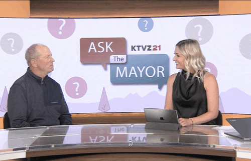 Mayor Fitch Live in the Ktvz studio with Kelsey Merison - June